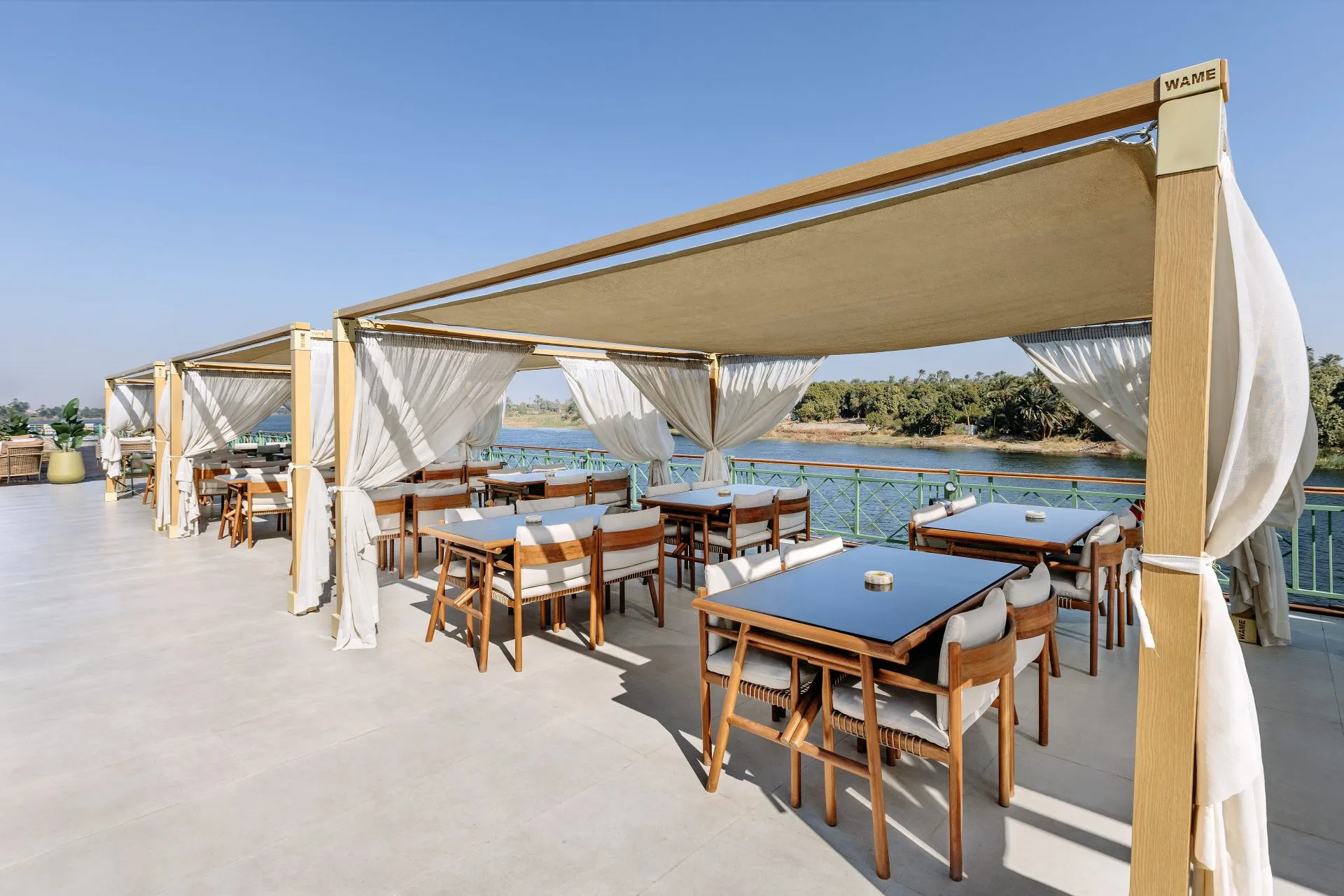 Sun deck of the Esmeralda Nile Cruise Nile cruise
